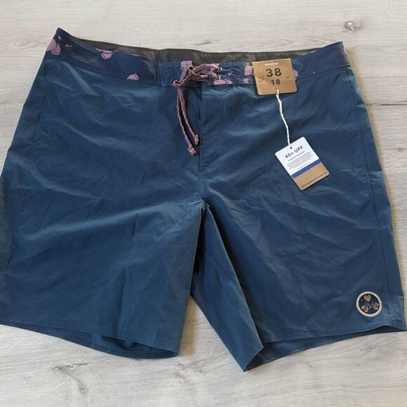 PATAGONIA MEN'S HYDROPEAK BOARDSHORTS 18" blue‎ size 38 nwt - Picture 4 of 6